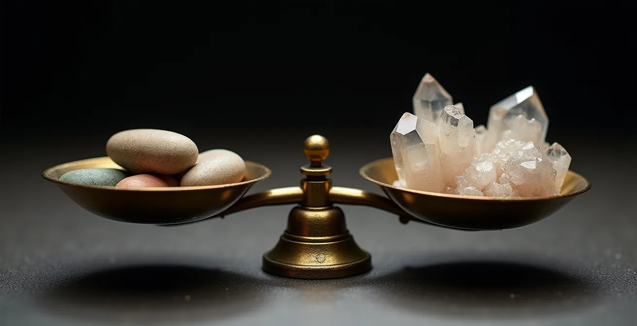 Bilancia simbolica tra profitto sicuro e potenziale maggiore