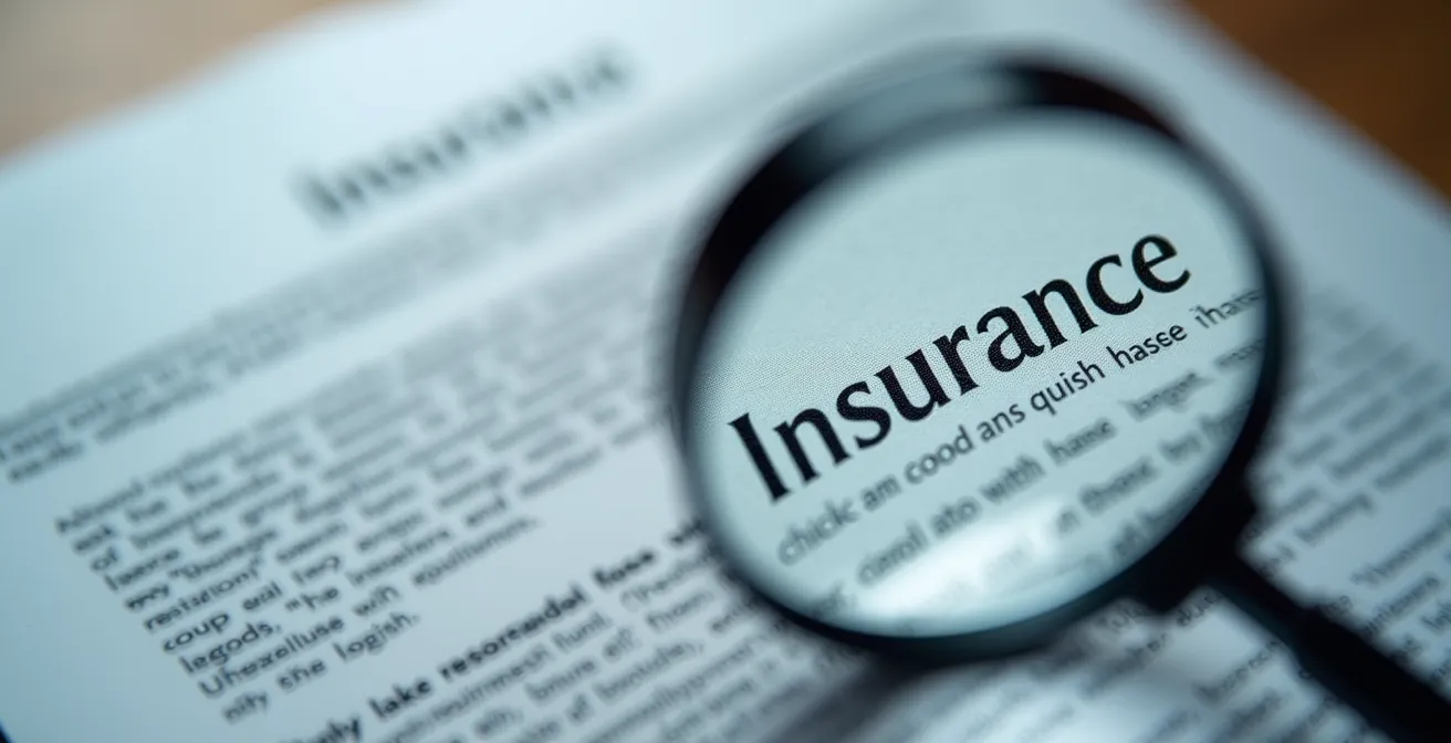 Dettaglio macro di documento con lente di ingrandimento che evidenzia clausole