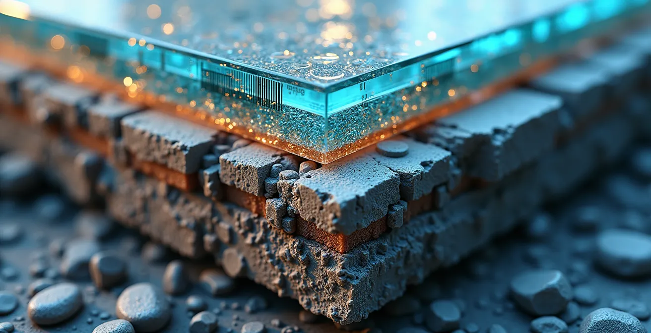 Struttura architettonica che rappresenta le basi solide di un progetto blockchain