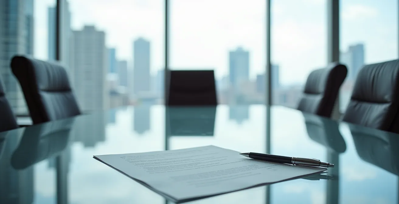 Momento della firma di un patto di famiglia per trasferimento aziendale