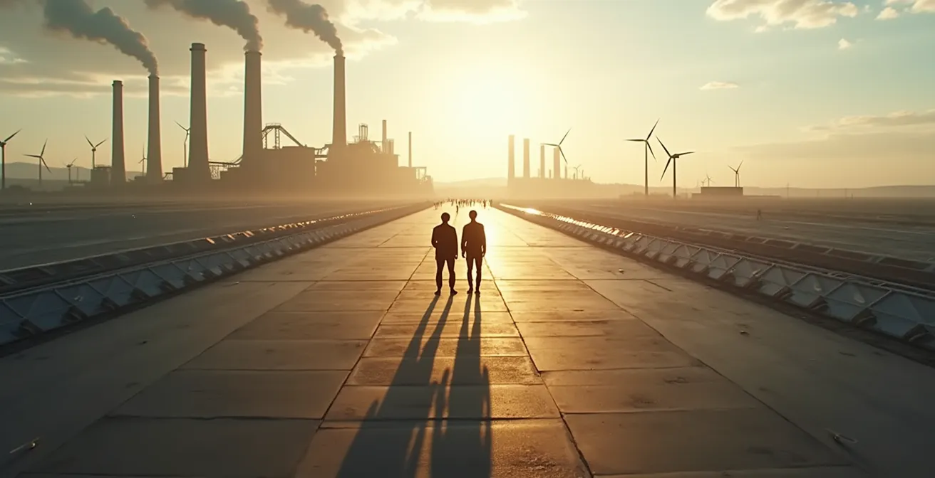 Rappresentazione metaforica dell'influenza dei piccoli investitori sui giganti industriali