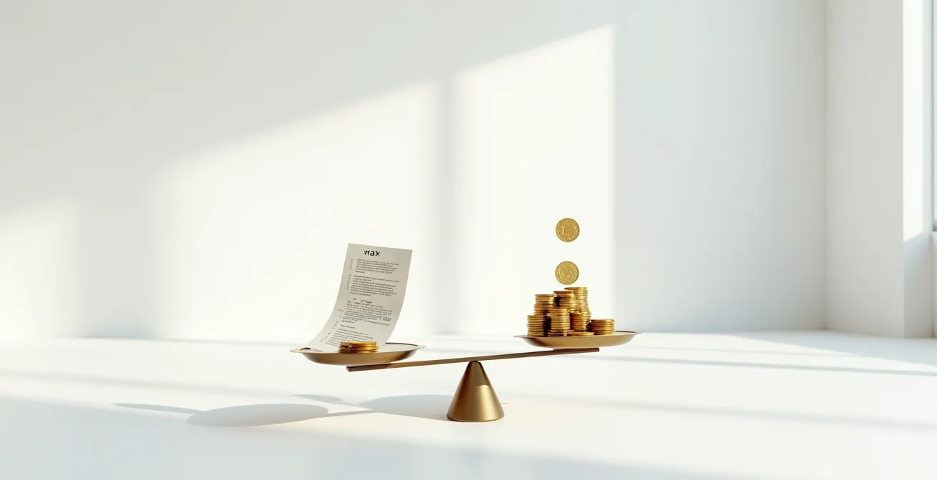 Grafico a barre che mostra l'erosione del rendimento lordo attraverso tasse e inflazione