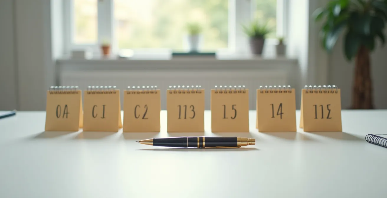 Timeline visuale con documenti e calendari che mostrano la pianificazione del cambio polizze